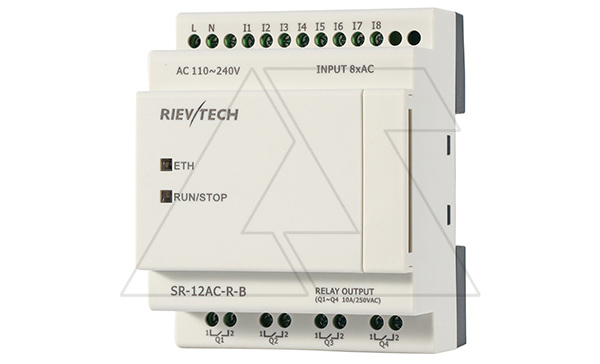 Купить Программируемый логический контроллер SR-12DC-DA-R-B, 12_24VDC, 8DI(4AI/0_10V), 4RO(10A), RTC, Ethernet, без ЖКИ Rievtech фото