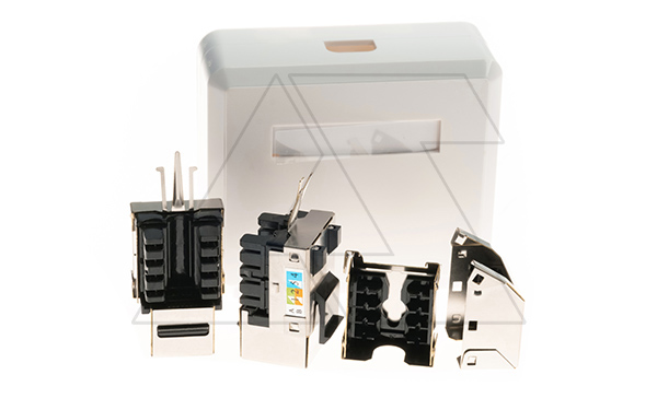 Купить Розетка накладная 2хRJ45 FTP кат.5е, 2 порта, наружная установка, 60х69х26мм Toten фото