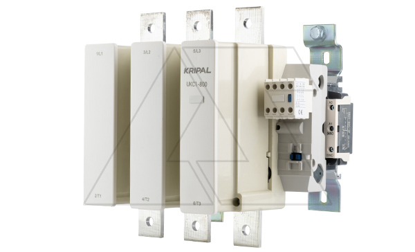 Купить Контактор UKC1-800-22-400AC, 3P, 800A(AC-3), 1600A(AC-1), 450kW(400VAC), Uк=380-450VAC, 2NO+2NC Kripal фото