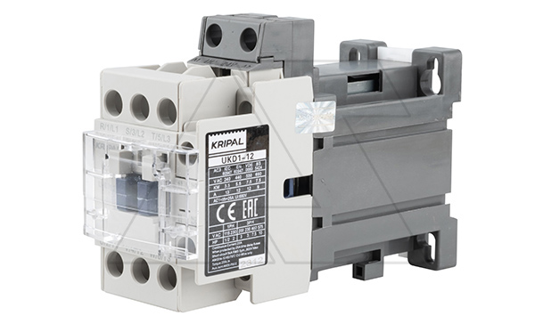 Купить Контактор UKD1-12-11-24DC, 3P, 12A(AC-3), 25A(AC-1), 5.5kW(400VAC), Uк=24VDC, 1NO+1NC Kripal фото