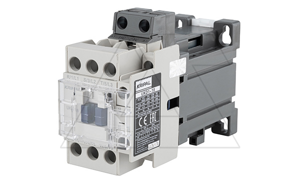 Купить Контактор UKD1-18-11-24DC, 3P, 18A(AC-3), 40A(AC-1), 7.5kW(400VAC), Uк=24VDC, 1NO+1NC Kripal фото