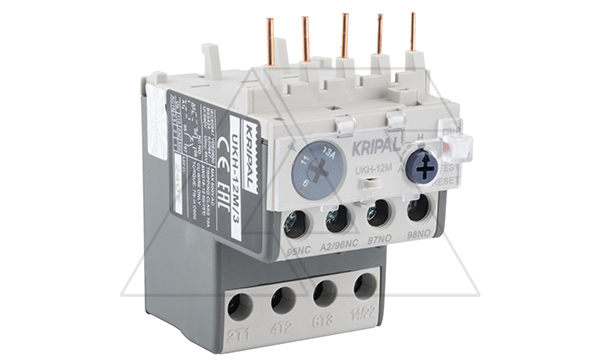 Купить Реле тепловой перегрузки UKH-12M, It=9_13A, 1NO+1NC, CLASS 10A, прямой монтаж для UKC(D)-6_16M Kripal фото