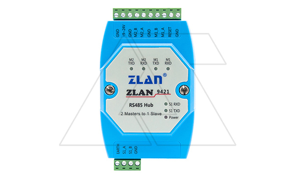 Купить Концентратор последовательных интерфейсов ZLAN9421, RS-485 с кэшированием, 2 Master/1 Slave, 3xRS-485, 9_24VDC, DIN35 ZLAN фото